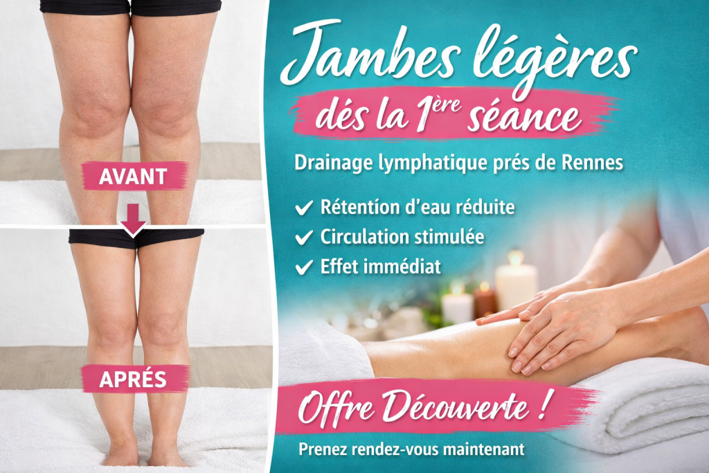 Découvrez comment prolonger les bienfaits du drainage lymphatique méthode Vodder : jambes legeres des la première séance à Rennes ou auray